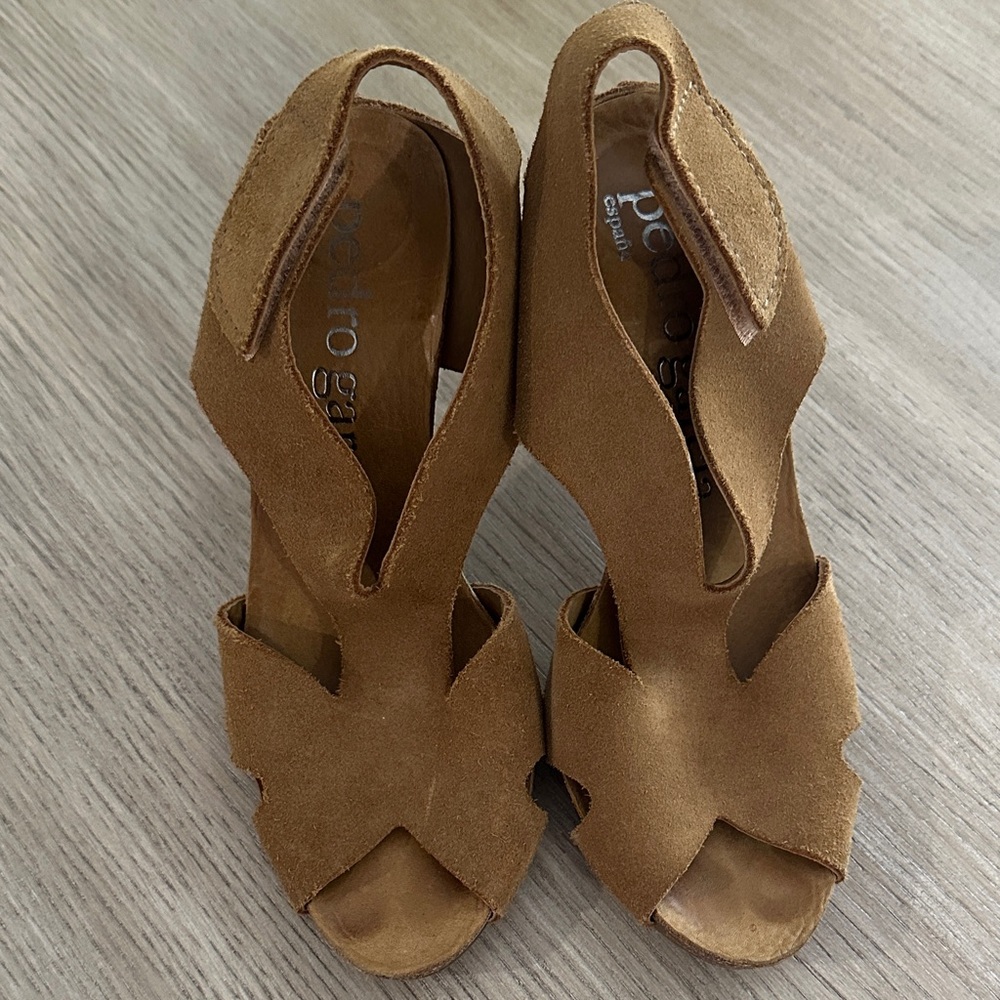 Pedro Garcia Tan Suede Women's Sandals